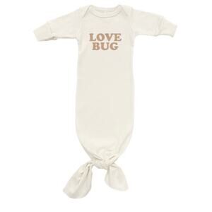 Tenth & Pine Love Bug Long Sleeve Cotton Gown 0-3 months